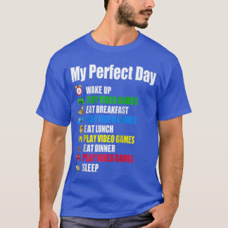 私の最高の一日 ビデオゲームTシャツ おもしろい ゲーマー ゲーム Tシャツ