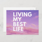 私の最高の人生 ポストカード 名言 紫色 ギフト (正面/裏面)