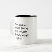 私の最高の仕事に関する日々の事 ツートーンマグカップ (正面左)