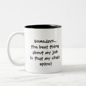 私の最高の仕事に関する日々の事 ツートーンマグカップ (左)