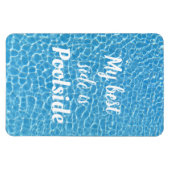 私の最高の側はプールサイドおもしろい引用文 マグネット (横)