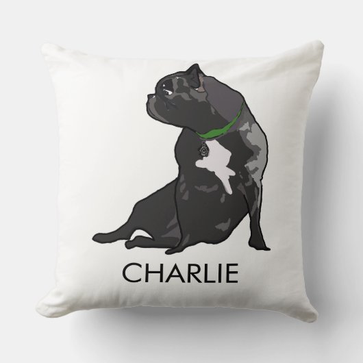 私の最高の友よフランスのブルドッグ クッション (正面)