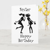 私の最高の友人と私の妹はあなたの誕生日 カード (黄色い花)