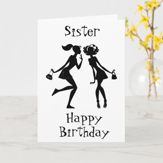 私の最高の友人と私の妹はあなたの誕生日 カード (黄色い花)