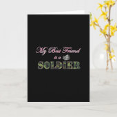 私の最高の友人は兵士である – 軍隊配偶者 カード (黄色い花)
