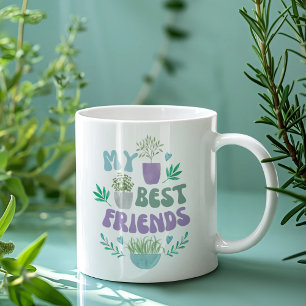 私の最高の友人は植物のマグカップだ マグカップ