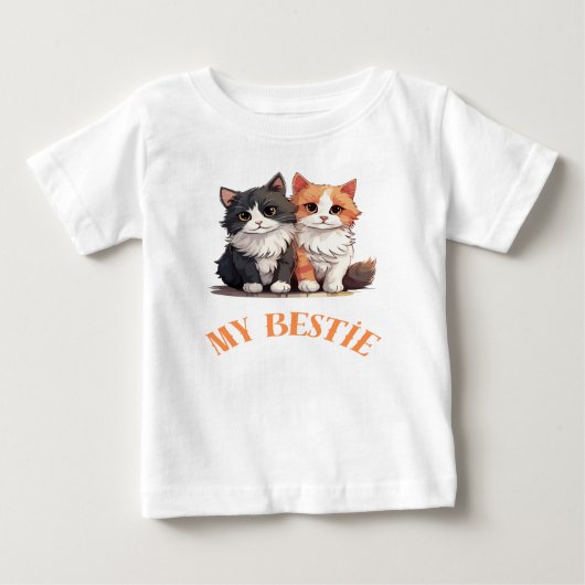 私の最高の友人は猫だ ベビーTシャツ (正面)