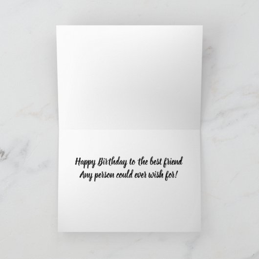 私の最高の友人は*素晴らしい**誕生日 カード (内部)