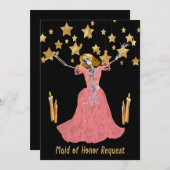 私の最高の友人（メイドオブオナー）によるハロウィンウェディングへの招待状 招待状 (正面/裏面)