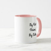 私の最高の友人、妹、写真パーソナライズされた マグカップ (正面右)