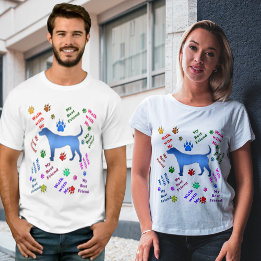 私の最高の友犬は私の前白と歩くユニセックス Tシャツ