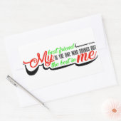 私の最高の友達が彼を引き出す最高の人だ 長方形シール (封筒)