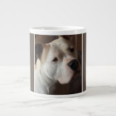 私の最高の友達ペット犬の写真パーソナライズされた ジャンボコーヒーマグカップ (正面)