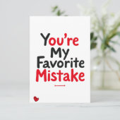 私の最高の失敗はあなた - 面白いラブカード カード (スタンド正面)