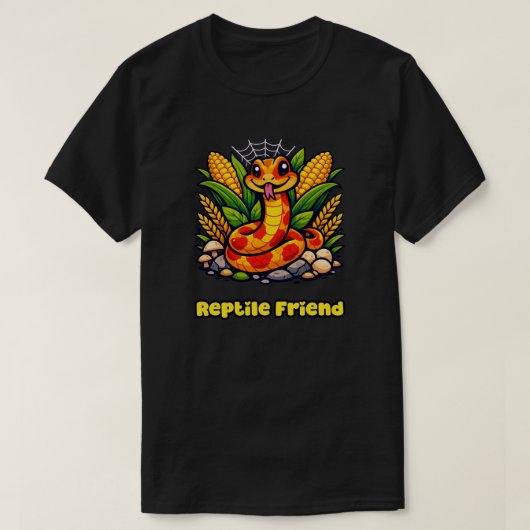 私の最高の爬虫類の友達 ユニークな動物デザイン Tシャツ (デザイン正面)