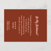 私の最高の男友達になってくれ！お笑いネコに任命 インビテーションポストカード (裏面)