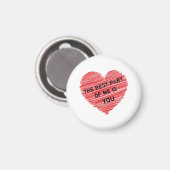 私の最高の赤いハートのロマン的な文字 マグネット (正面/裏面)