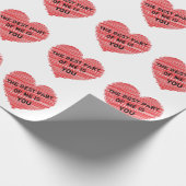 私の最高の赤いハートのロマン的な文字 ラッピングペーパー (角)
