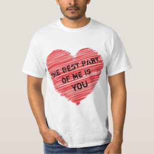 私の最高の赤いハートのロマン的な文字 Tシャツ