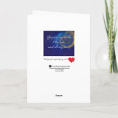 私の月は私の太陽と私の星のグリーティングカード 案内状 (裏面)