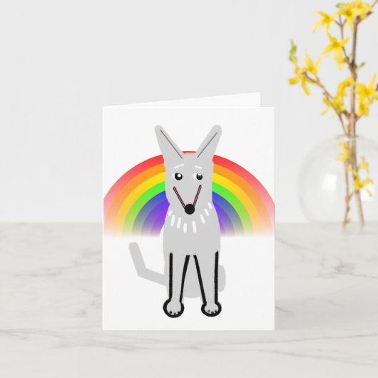 私の月犬は カード (黄色い花)