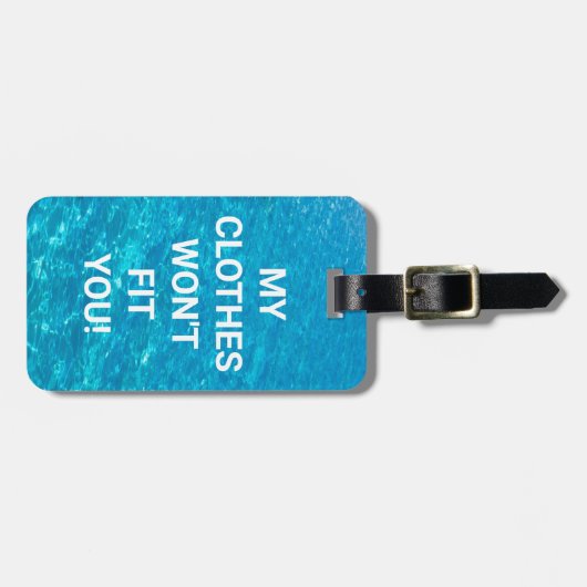 私の服はあなたに合わない！おもしろい連絡情報 ラゲッジタグ (正面横)