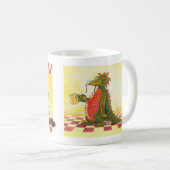 私の朝のコーヒーなしで、私はドラゴンのマグです コーヒーマグカップ (正面右)