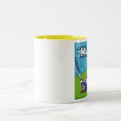 私の朝のティーのゴルフマグを持つために得られる ツートーンマグカップ (中央)