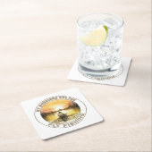 私の朝はフライ釣りだ スクエアペーパーコースター (インサイチュ)