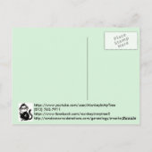 私の木の葉書に猿 ポストカード (裏面)