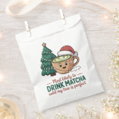 私の木を完璧にするまで抹茶を飲み続けるだろう フェイバーバッグ (クリップ留めされた状態)