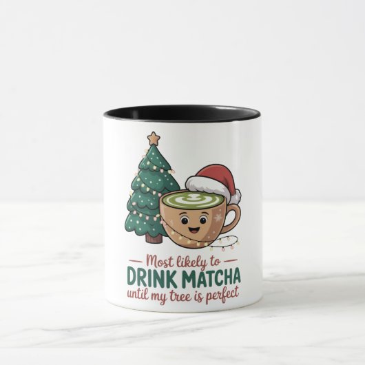 私の木を完璧にするまで抹茶を飲み続けるだろう マグカップ (中央)