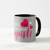 私の未払いのセラピストがあることへの美しいマグ感謝 マグカップ (正面右)