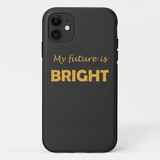 「私の未来は明るい」感動的引用文iPhone Case-Mate iPhoneケース (裏面)