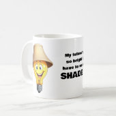 私の未来は非常に明るい私は衣服シェード コーヒーマグカップ (正面左)