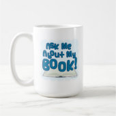 私の本について私に尋ねて下さい! おもしろいのスタイル コーヒーマグカップ (左)