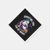 私の本のためにホスティング幽霊読のハロウィーン スタンダードカクテルナプキン (角)