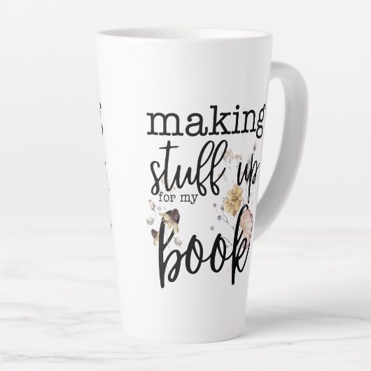 私の本の物を作る(花模様あり) カフェラテマグ (右アングル)