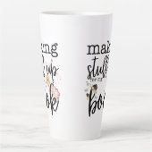 私の本の物を作る(花模様あり) カフェラテマグ (正面)