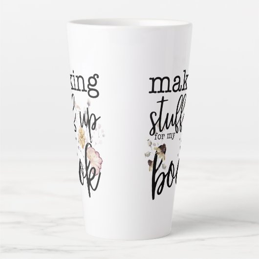 私の本の物を作る(花模様あり) カフェラテマグ (正面)