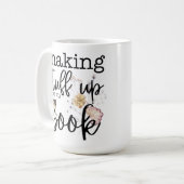 私の本の物を作る(花模様あり) コーヒーマグカップ (正面左)