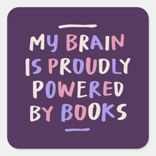 私の本の頭脳が喜んで感謝 スクエアシール (正面)