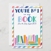 私の本のNo.1の先生へのギフト券カードホルダー 招待状 (正面)