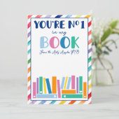 私の本のNo.1の先生へのギフト券カードホルダー 招待状 (スタンド正面)