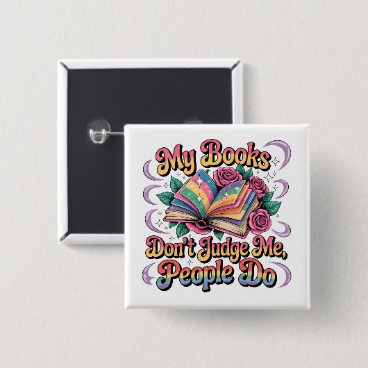 私の本は私を判断しない… 缶バッジ (正面&裏面)