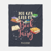 私の本を妖精の本の虫と呼ぶことができる フリースブランケット (正面)