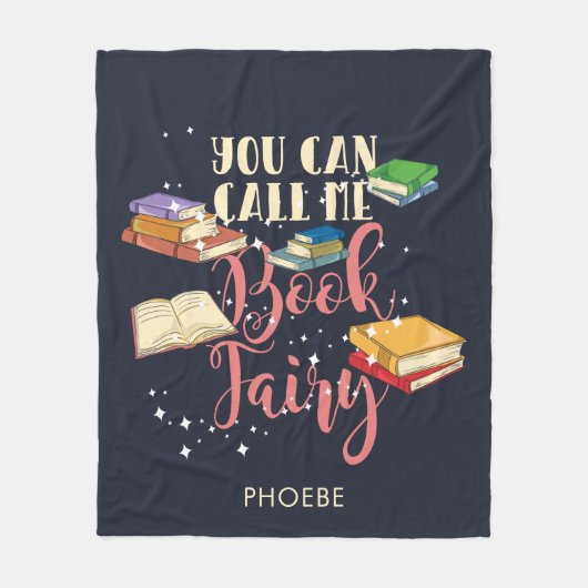 私の本を妖精の本の虫と呼ぶことができる フリースブランケット (正面)