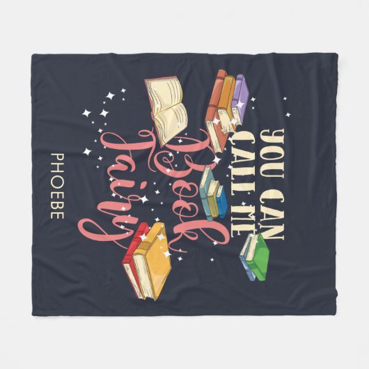 私の本を妖精の本の虫と呼ぶことができる フリースブランケット (正面(横))