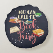 私の本を妖精の本の虫と呼ぶことができる ラウンドクッション (裏面)