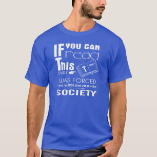 私の本を置くために強制されるこれを読むことができれば Tシャツ